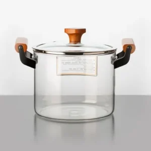 WOODEN HANDLE DOUBLE 4.5L POT